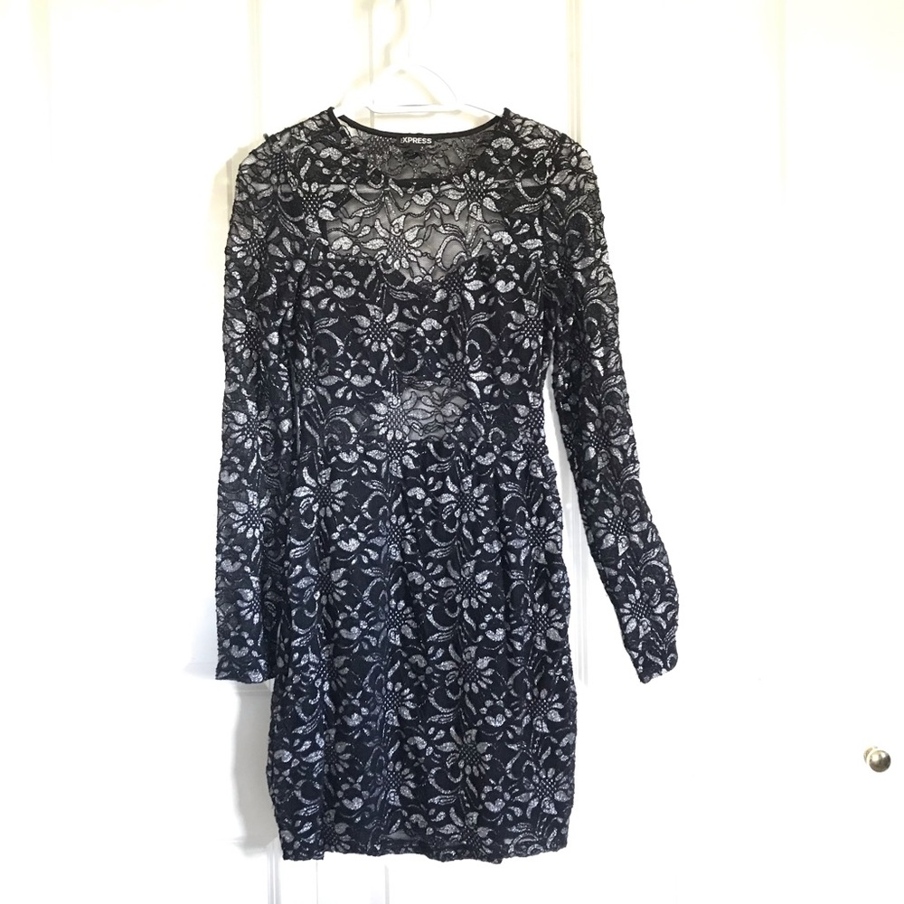 Long sleeve black Express dress